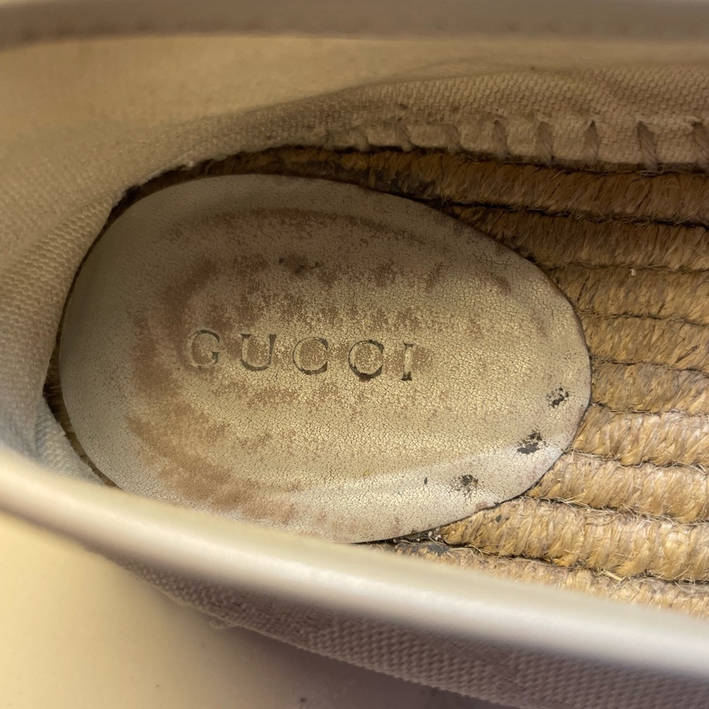 GUCCI espadrilles cream canvas sz 38 mdd in spain - Picture 12 of 16
